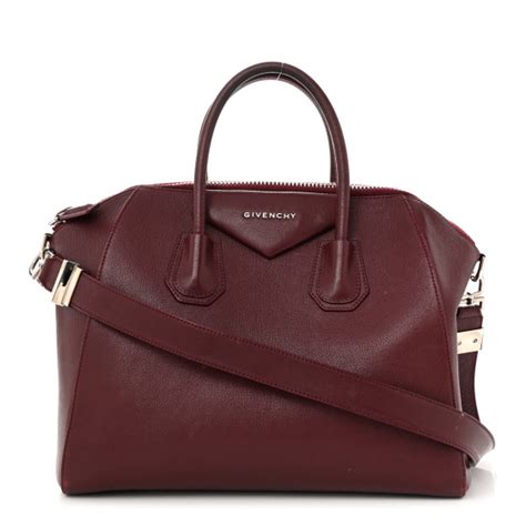 GIVENCHY Sugar Goatskin Medium Antigona Oxblood